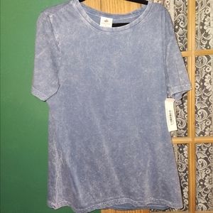 Love like nwt XL blue acid wash shirt